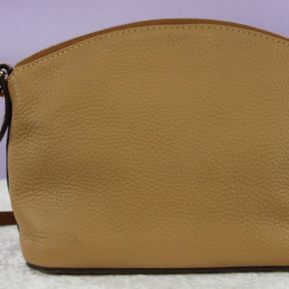 Dooney & Bourke Pebble Grain Crossbody Bag Tan Leather Adjustable Strap - Picture 4 of 13